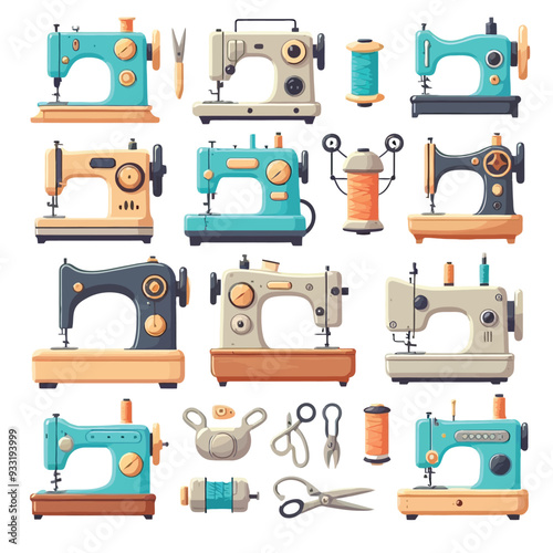 Sewing machine vector illustration