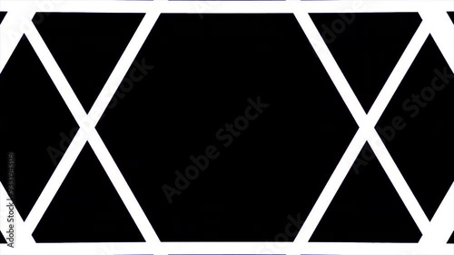 Colorful snowflake. Glows symbol on black background. Abstract winter concept. VJ Christmas 