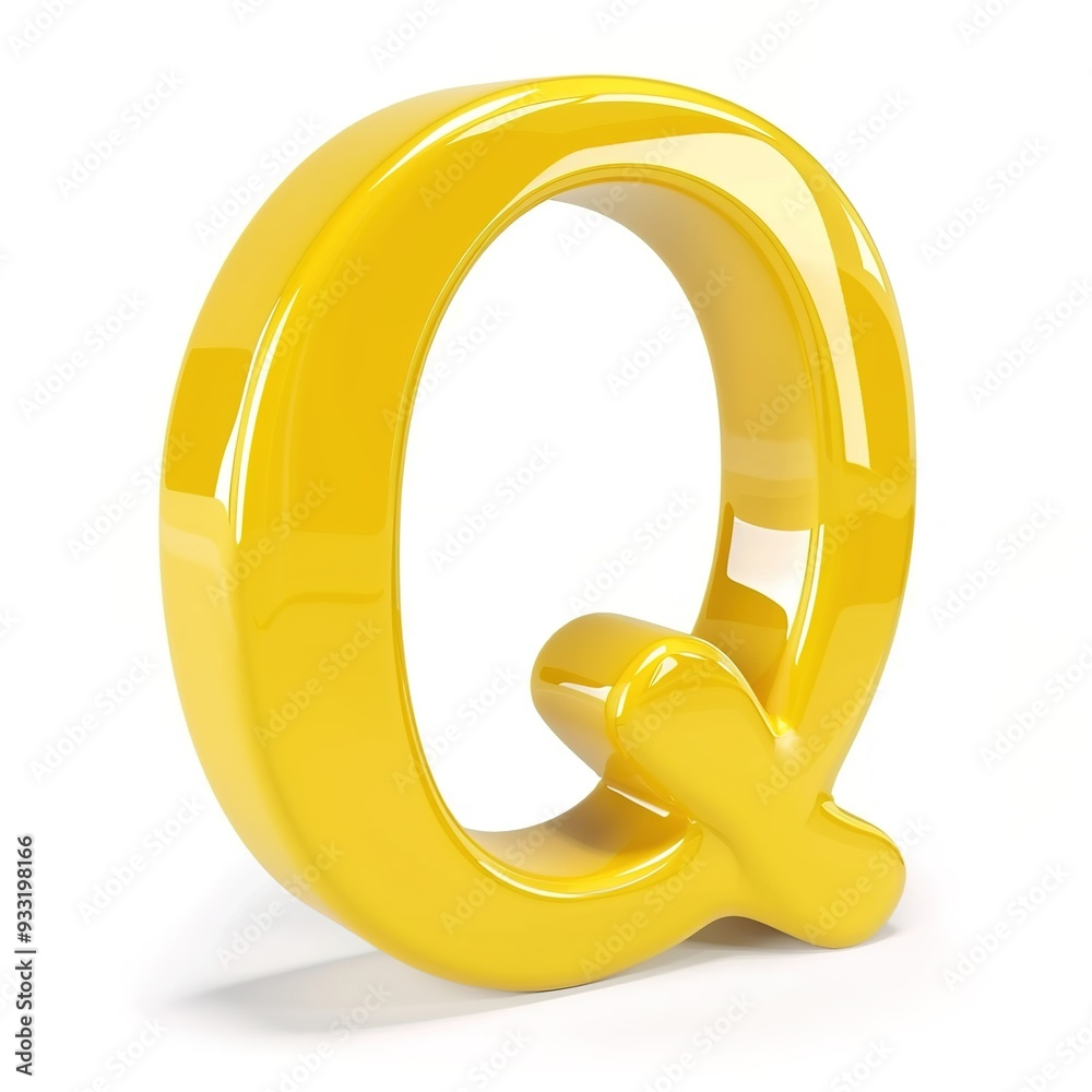 Large Capital Letter Q in Cartoon Style Yellow 3D: A Bold and Vibrant Representation of the Letter Q, Rendered in a Playful Cartoon Style with a Bright Yellow Color. Large Capital Letter Q in Cartoon Style Yellow 3D: A Bold and Vibrant Representation of the Letter Q, Rendered in a Playful Cartoon Style with a Bright Yellow Color.