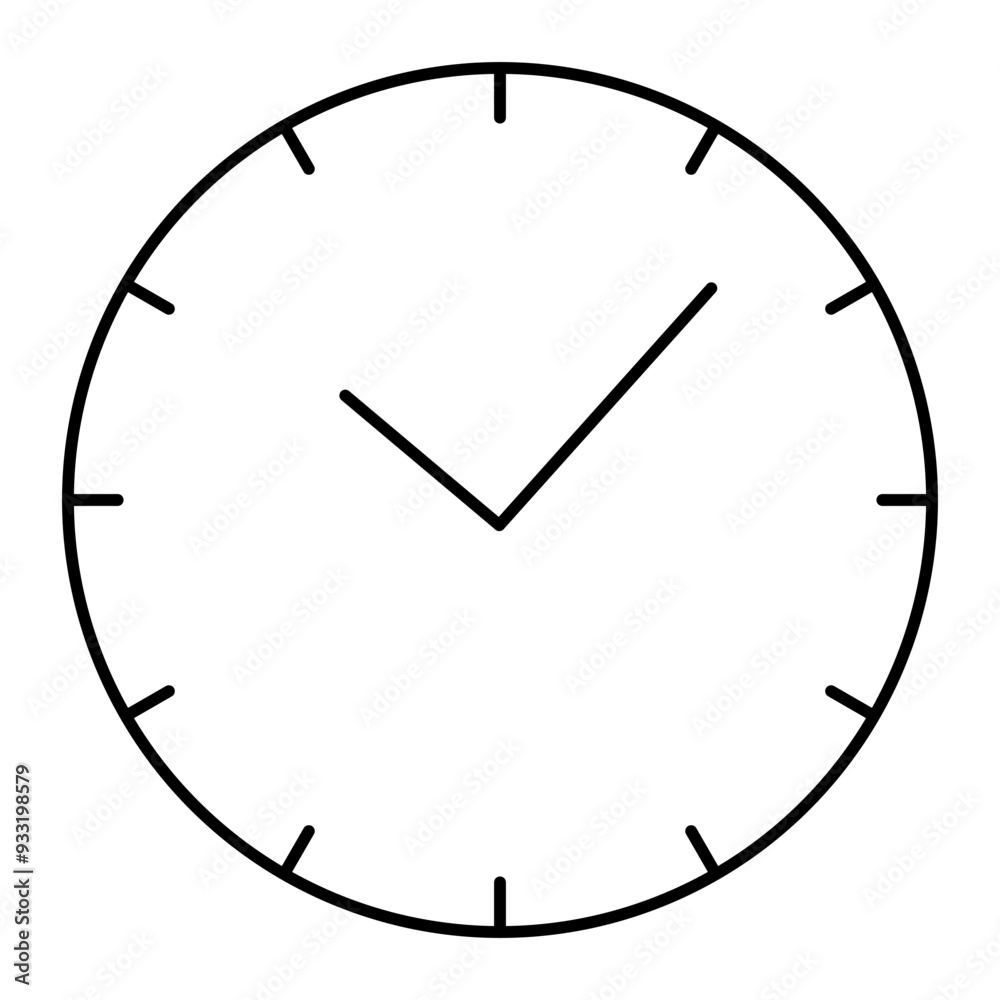 Clock Line Icon. Contact Icon Editable Stroke Vector Illustration Clock Line Icon. Contact Icon Editable Stroke Vector Illustration