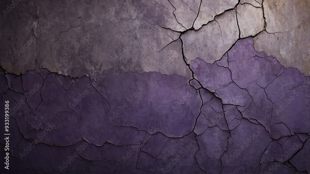 A weathered wall with purple cracks an artistic and distressed surface with scratches perfect for a copy space image. A weathered wall with purple cracks an artistic and distressed surface with scratches perfect for a copy space image.