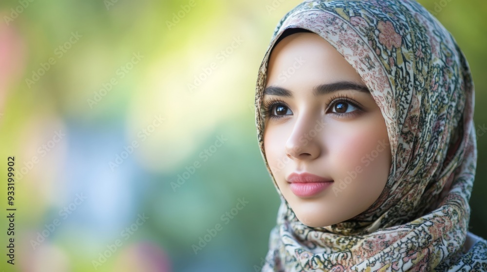 Portrait of a Young Woman in a Hijab. Portrait of a Young Woman in a Hijab.