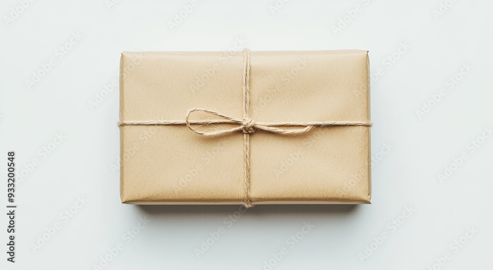 White adhesive round sticker template on wrapping paper mockup, 3D rendered. Empty kraft delivery from the post office, top view. Clear luxury box with glue tag template. White adhesive round sticker template on wrapping paper mockup, 3D rendered. Empty kraft delivery from the post office, top view. Clear luxury box with glue tag template.