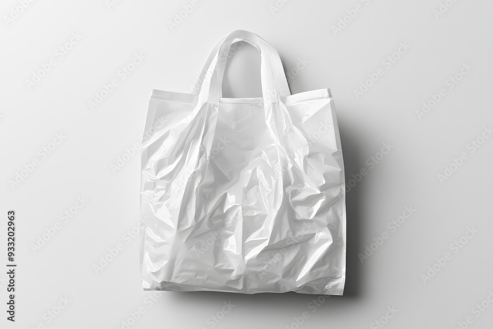 This mockup has a gray background with a blank white die-cut handle hole for a plastic bag This mockup has a gray background with a blank white die-cut handle hole for a plastic bag