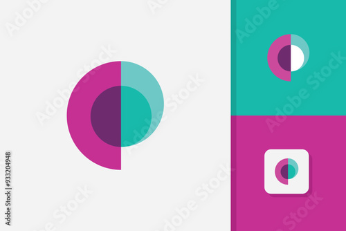 initial letter p logo design vector template