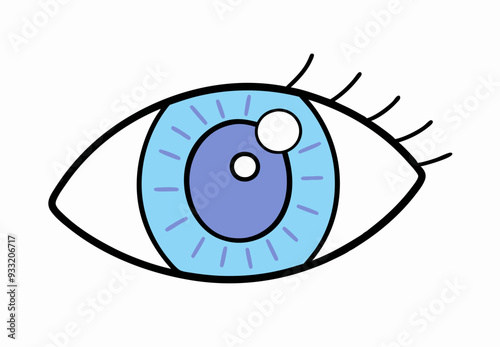 Blue human eye stock illustration