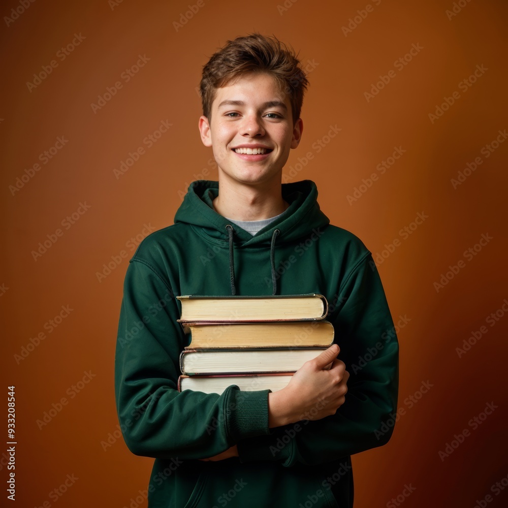Student with Stack of Books Student with Stack of Books