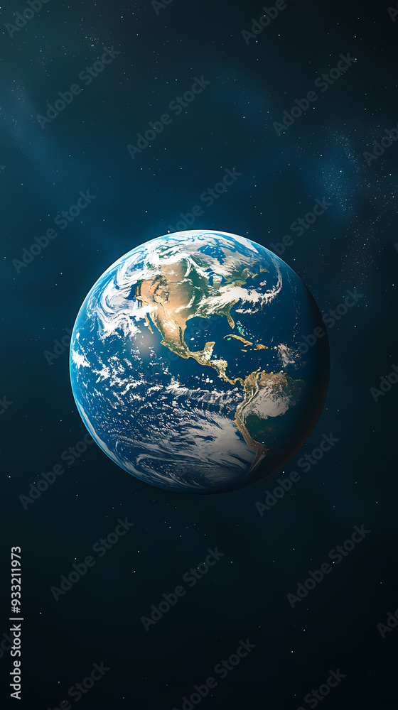 Fototapeta premium Blue Earth from space