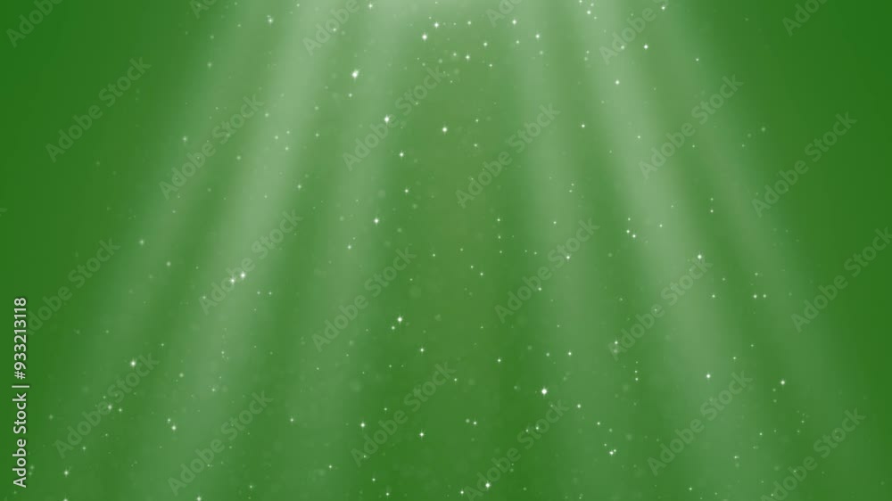 particles and spotlight light. green screen