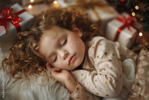 Sweet dreams and peaceful rest are essence of her youthful night. Beautiful repose her gentle face epitomizes childlike innocence. Tranquility of childhood captured peaceful slumber.