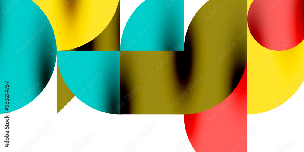 Tech minimal circular shapes geometric art. Vector modern circles Tech minimal circular shapes geometric art. Vector modern circles