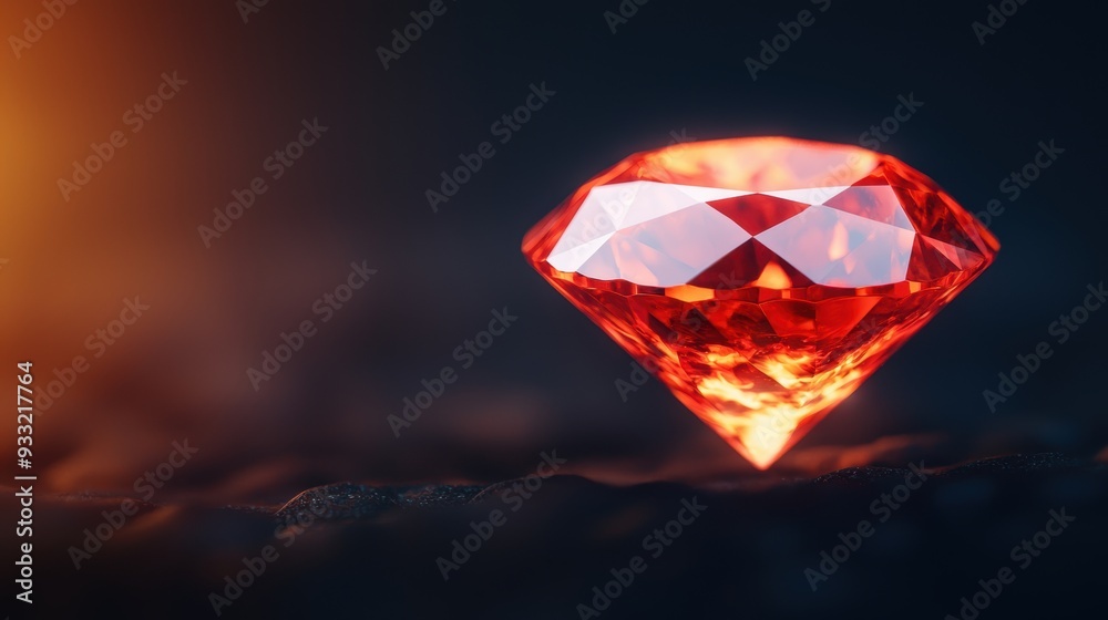 Flaming Gemstone of Passion - High Detail 8K Close-Up Image with Copy Space for Text Flaming Gemstone of Passion - High Detail 8K Close-Up Image with Copy Space for Text