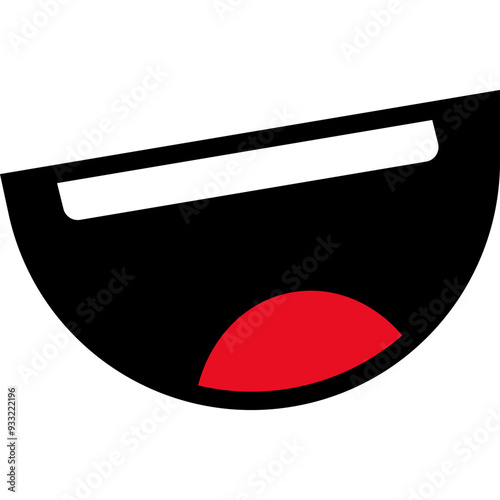 Funny Cartoon Mouth with Expression, Character Talking Mouth. Vector Flat Icon