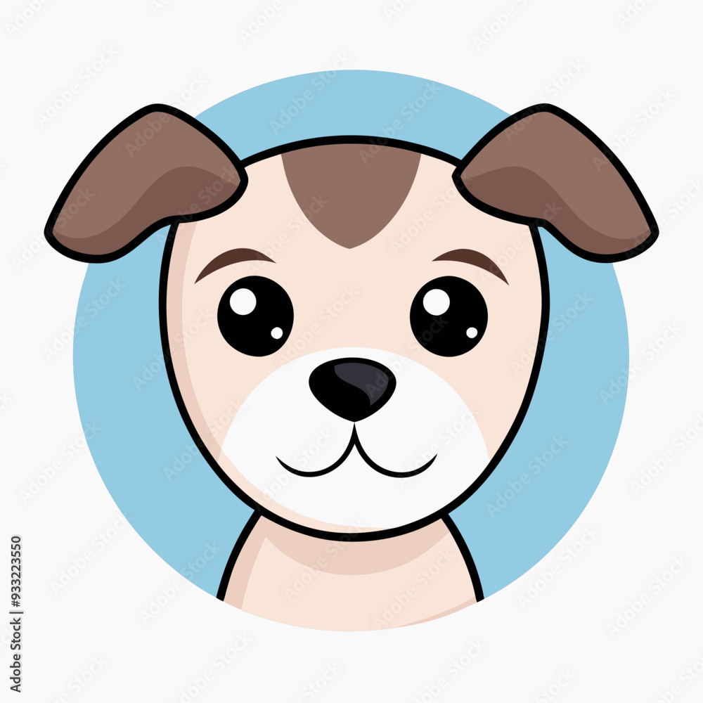 Cute dog face portrait stock illustration Cute dog face portrait stock illustration
