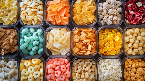 Ultra-Processed Food as an industry formulated snack made from processed ingredients with high fat sugar and salt with artificial flavour additives and preservatives and fake colouring