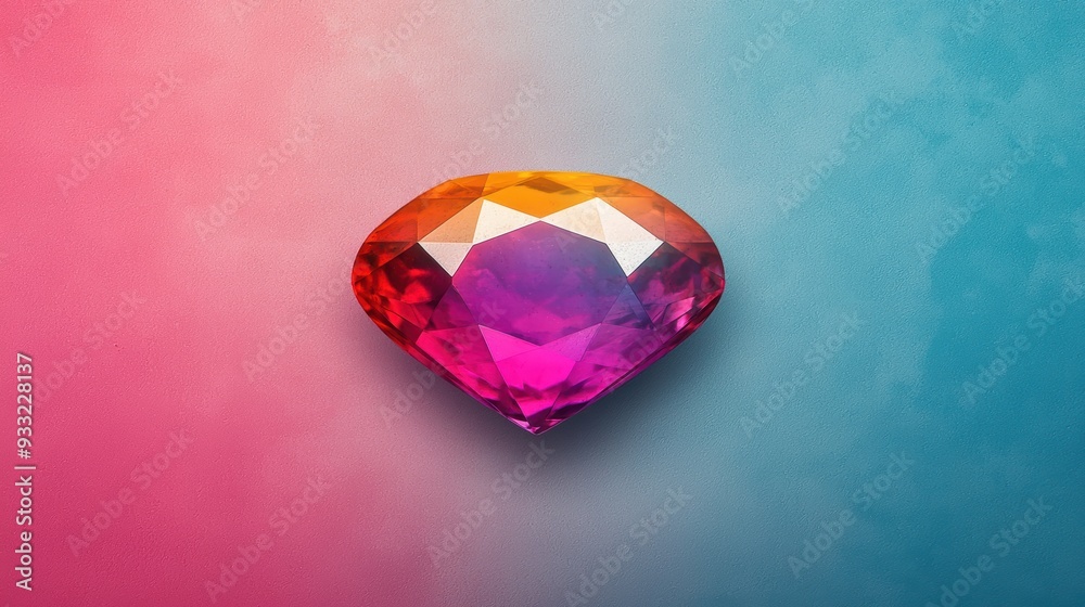 Mystical Gemstone Diary Revealing Multifaceted Stories with Copy Space for Text, High Detail 8K Image