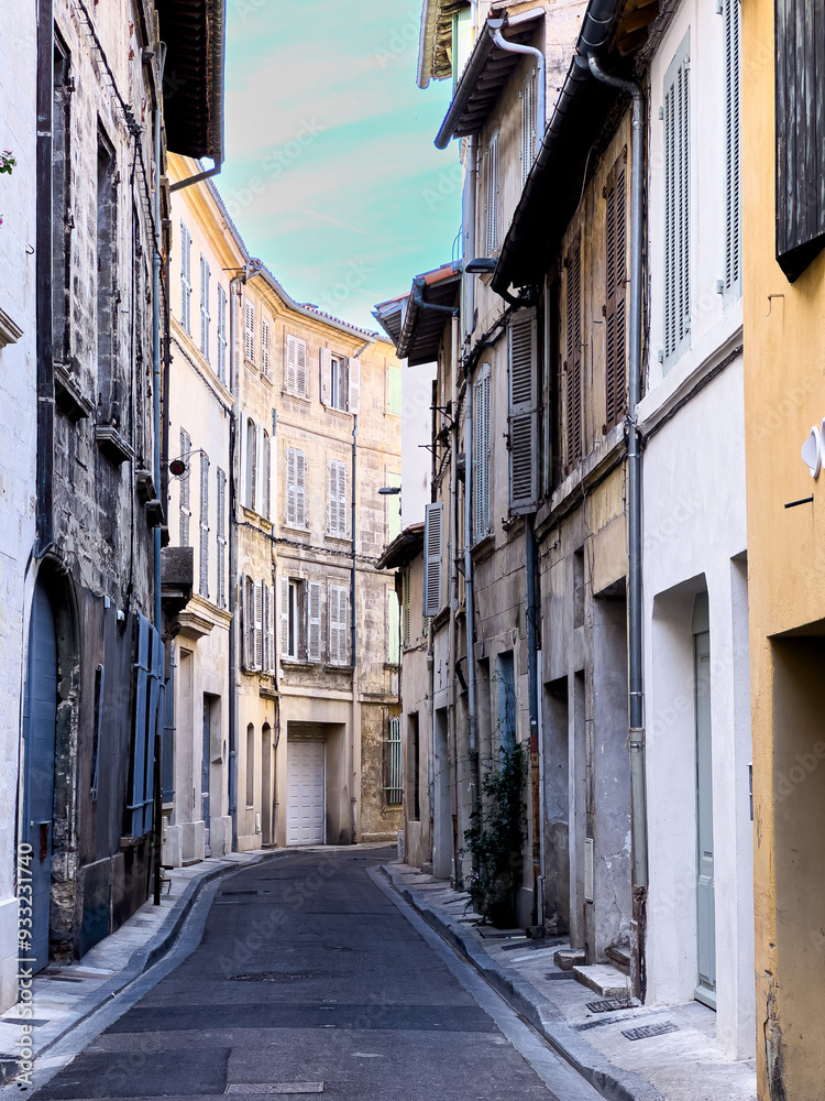 Fototapeta premium Charming French Heritage: Discovering the Enchanting Streets of Avignon