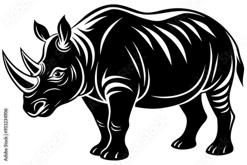 Rhino  vector art and illustration photo