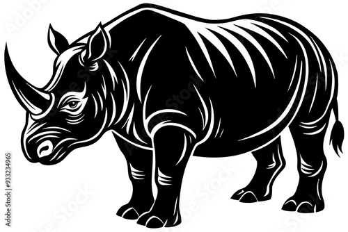 Rhino  vector art and illustration photo