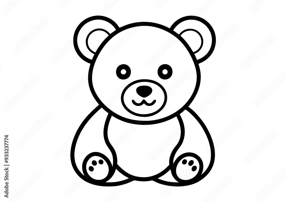 Beautiful teddy bear outline Beautiful teddy bear outline