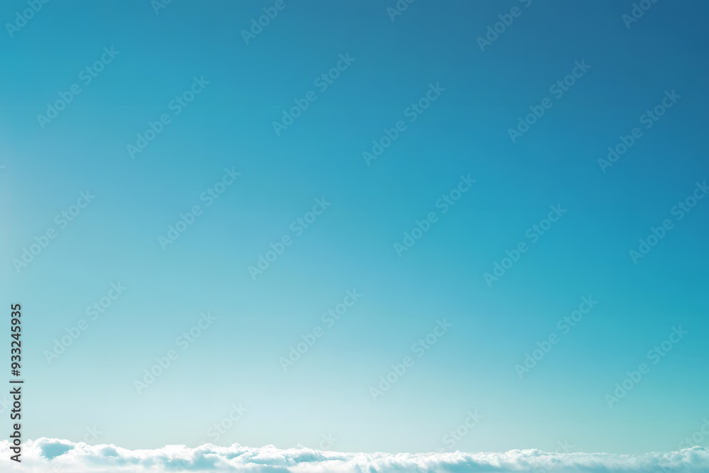 Obraz premium Clear blue sky background and empty space for your design, no cloud