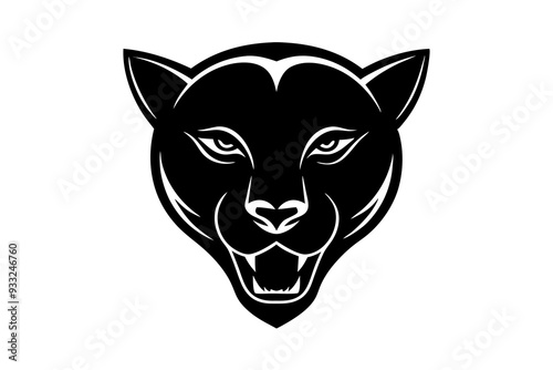 Panther Head Logo Design, Vector Illustration, Sleek Panther Silhouette, Modern Animal Icon