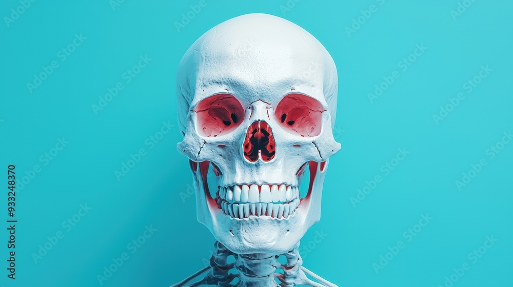 Abstract Geometric Skeleton Artwork with Copy Space for Text, High Detail 8K Illustration