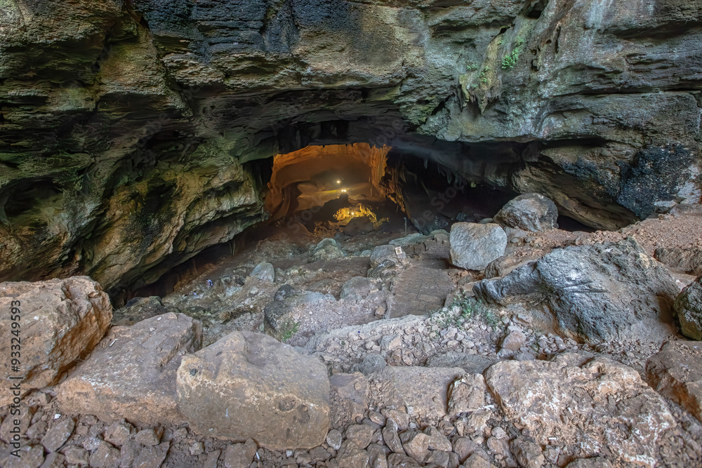 The Caves of Heaven and Hell (Heaven and Hell) and the Church of the Virgin Mary are two large pits in the Taurus Mountains.Narlıkuyu, Mersin, Turkey.