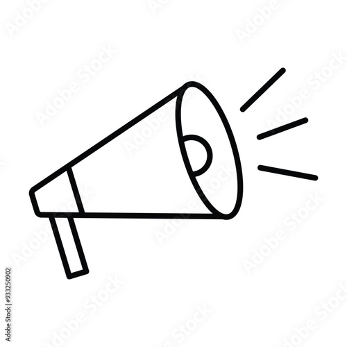 megaphone icon vector on white background