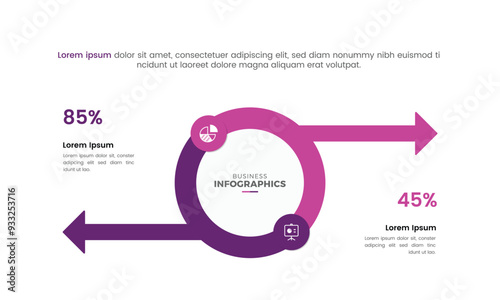 Modern colorful multipurpose business circle infographic template design for presentation

