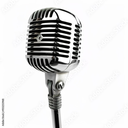 Studio-Quality Microphone on a White Background - Ready for Professional Recordings.