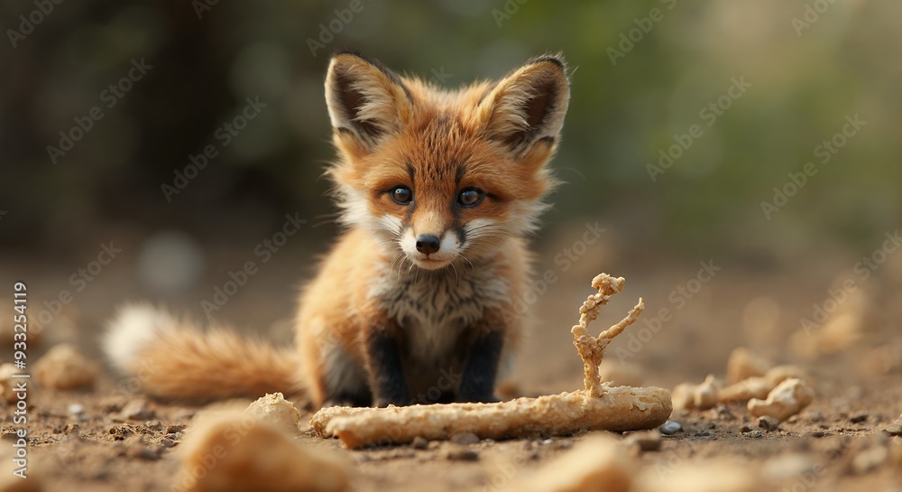 Cute animal wallpaper collection, Curious fox kit, Adorable young fox explores forest floor with wide eyed wonder Cute animal wallpaper collection, Curious fox kit, Adorable young fox explores forest floor with wide eyed wonder