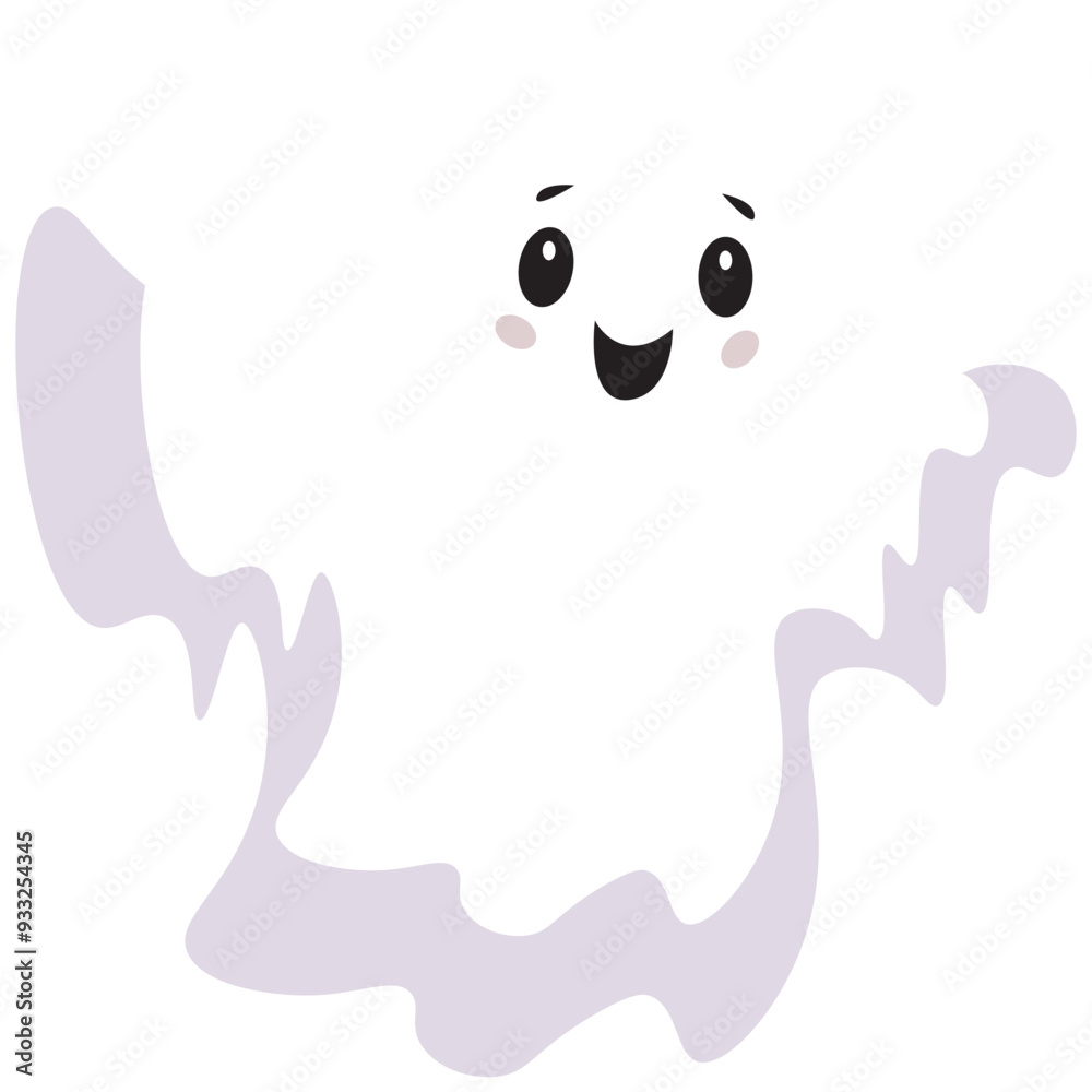 Fototapeta premium Halloween Cute Ghost Illustration