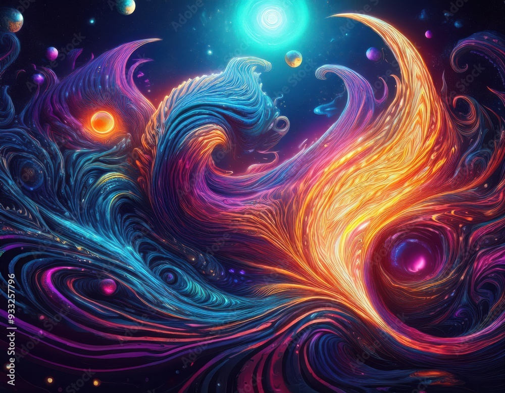 Cosmic Dance of Ethereal Beings Cosmic Dance of Ethereal Beings