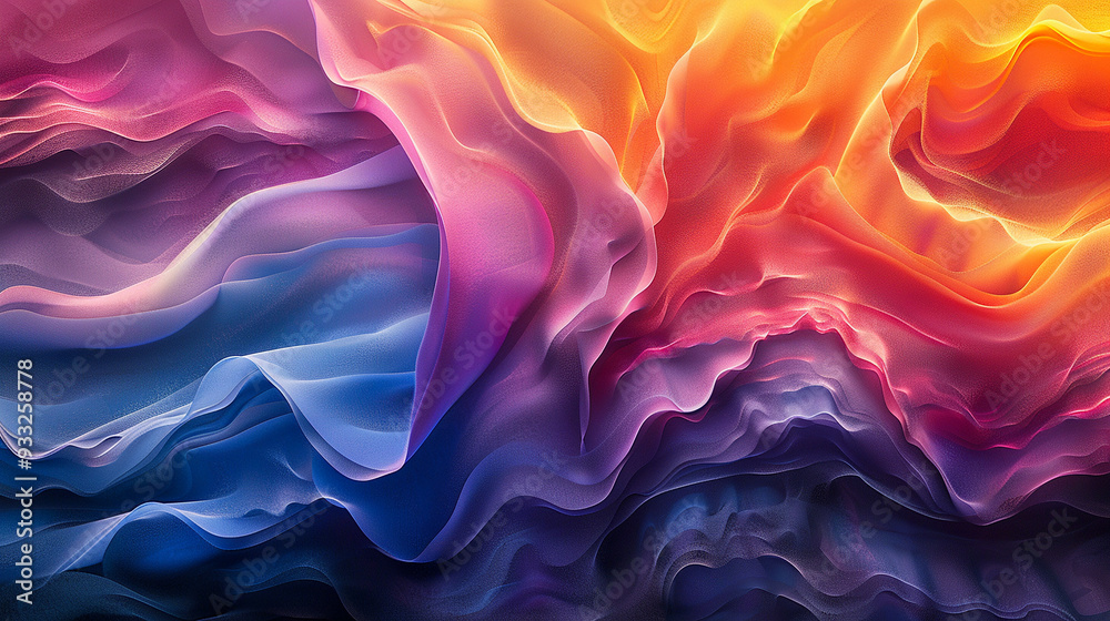 Obraz premium A vivid background with smooth undulating waves