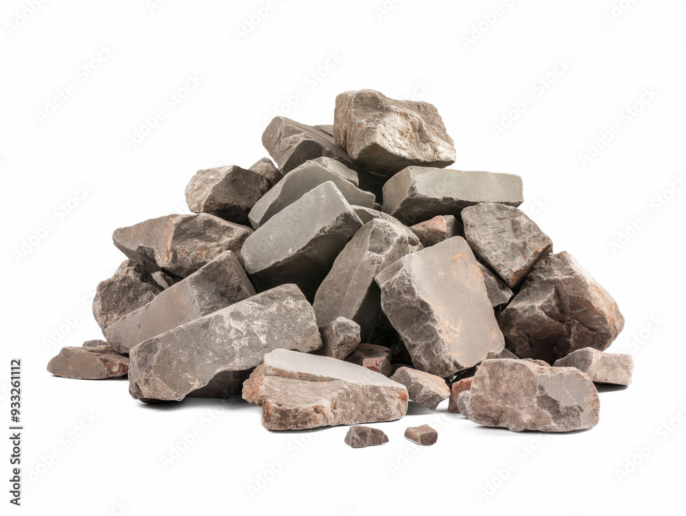 Stack of stones on white background Stack of stones on white background