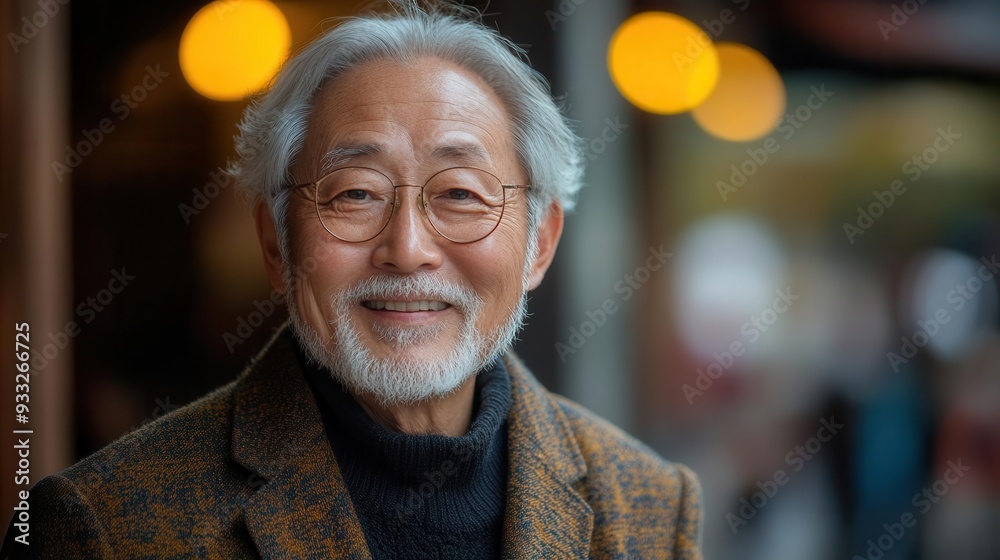 candid portrait joyful senior asian man outdoors genuine laughter lines twinkling eyes soft natural lighting urban background bokeh candid portrait joyful senior asian man outdoors genuine laughter lines twinkling eyes soft natural lighting urban background bokeh
