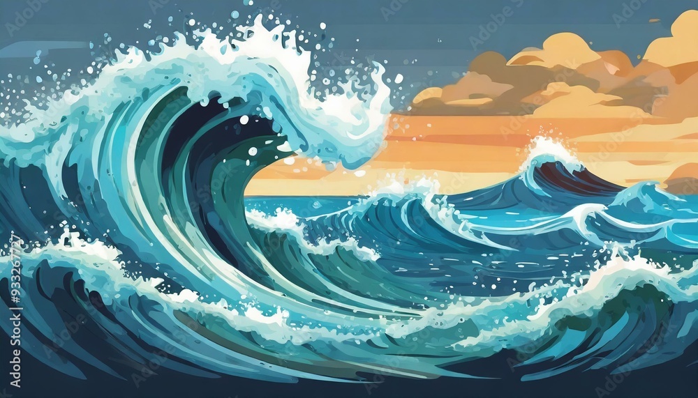 Ocean water wave splash. Sea surf cartoon vector icon. Liquid drop stream summer game graphic. Isolated fluid high falling tsunami swirl vfx design. Storm motion clipart for environment illustration Ocean water wave splash. Sea surf cartoon vector icon. Liquid drop stream summer game graphic. Isolated fluid high falling tsunami swirl vfx design. Storm motion clipart for environment illustration