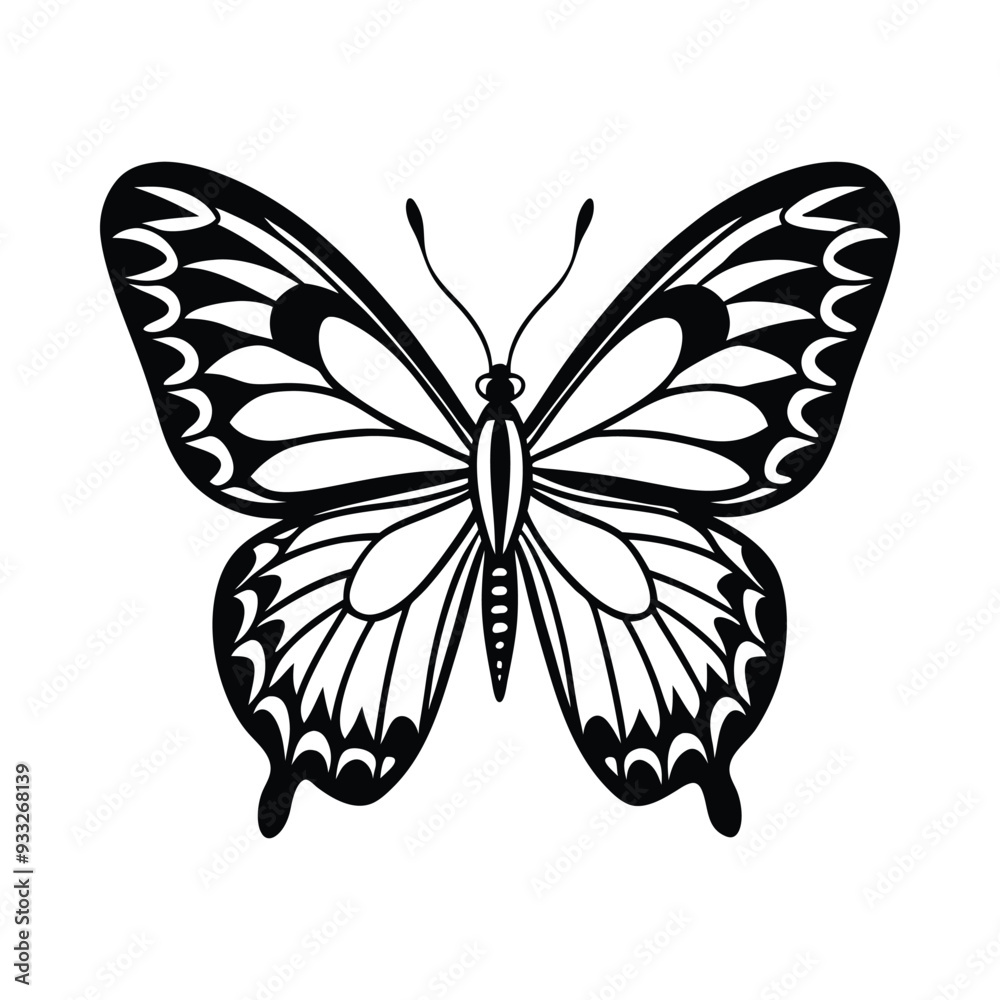 Butterfly Silhouettes Illustration. butterflies are perfect for designs Butterfly Silhouettes Illustration. butterflies are perfect for designs