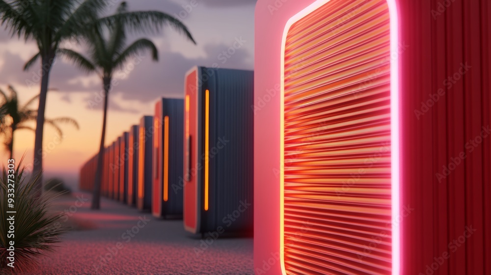 Fototapeta premium Facility with advanced energy storage systems