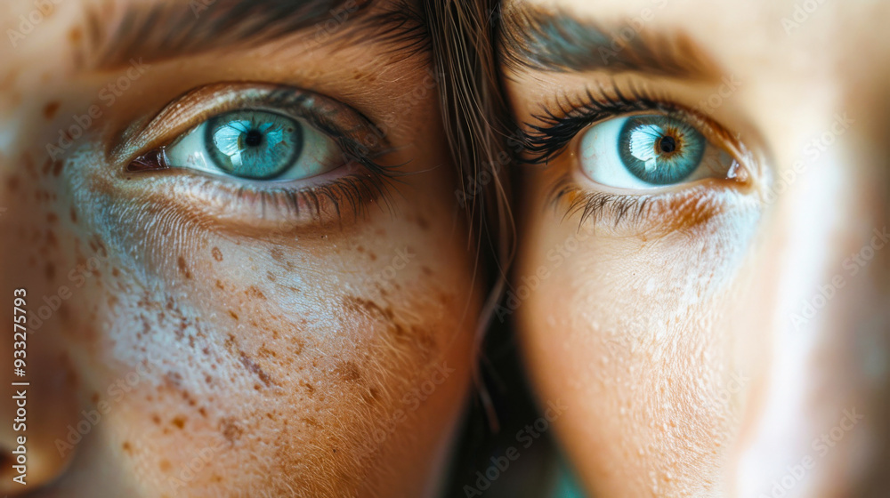 Close-up of two women’s eyes Close-up of two women’s eyes