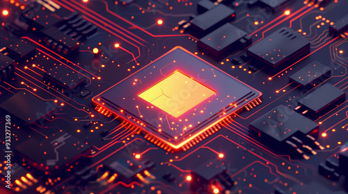 Silicon photography art, chip engineering macro, processor failure analysis, die surface inspection, circuit path detail, semiconductor closeup art photo