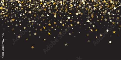 Colorful background with confetti of stars, for greeting cards and celebrations. Element for design. Suitable for drawing cards, cards, invitations, gifts.