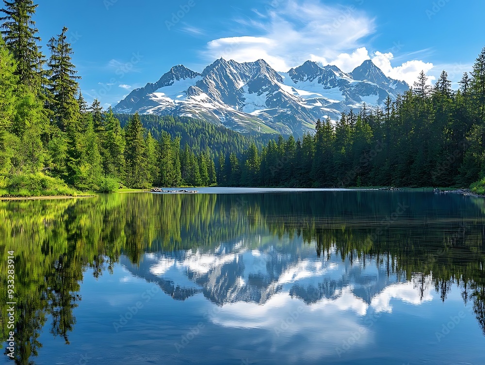 Mountain Lake Reflection Photo Mountain Lake Reflection Photo