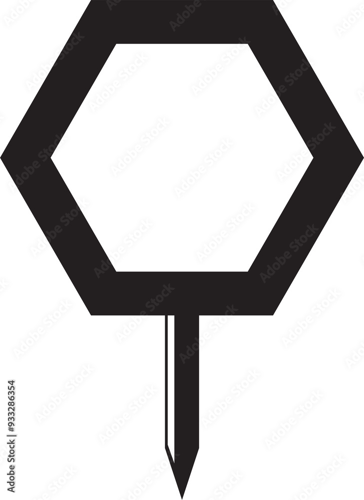 Pushpin Glyph Icon Pushpin Glyph Icon