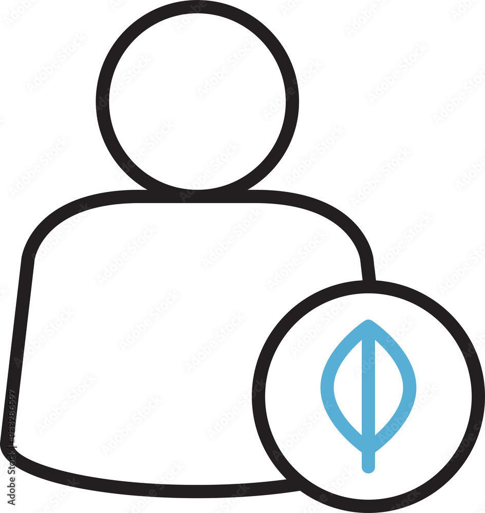 People User and Leaf Icon
People User and Leaf Icon