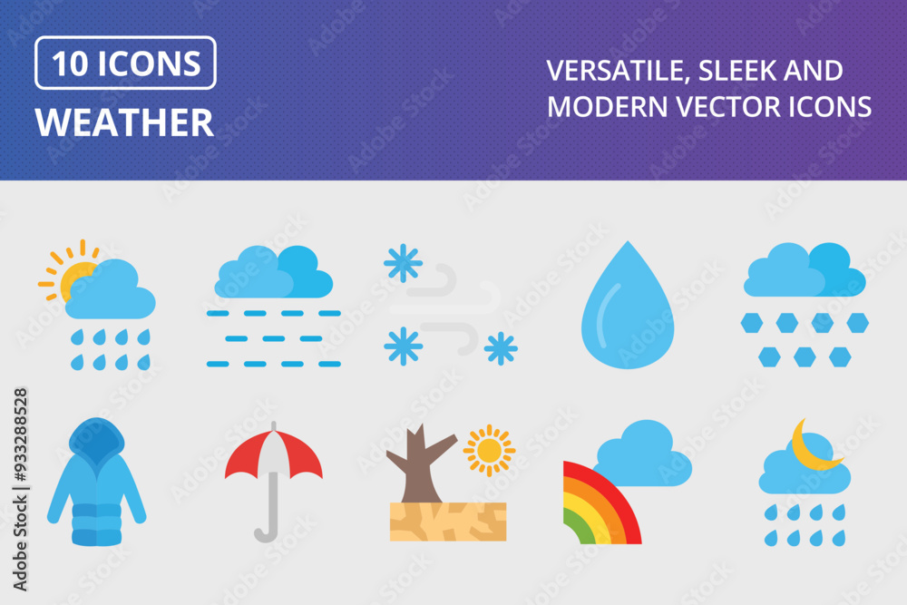 Weather Flat Icon Set Weather Flat Icon Set