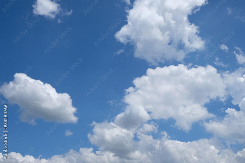 Bright sunny sky with beautiful white clouds Bright sunny sky with beautiful white clouds