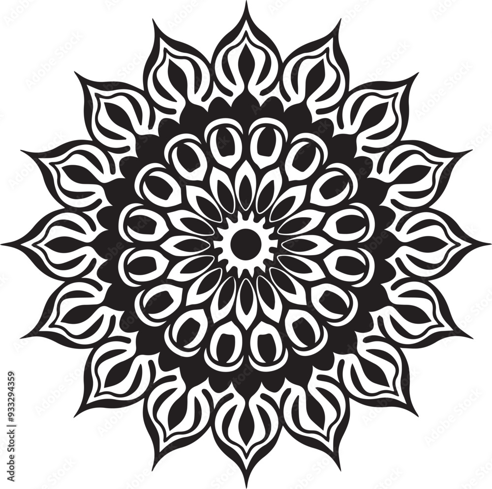 Mandala floral design art vector illustration Mandala floral design art vector illustration