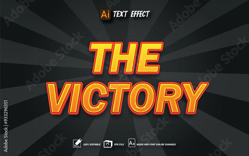 the victory text effect